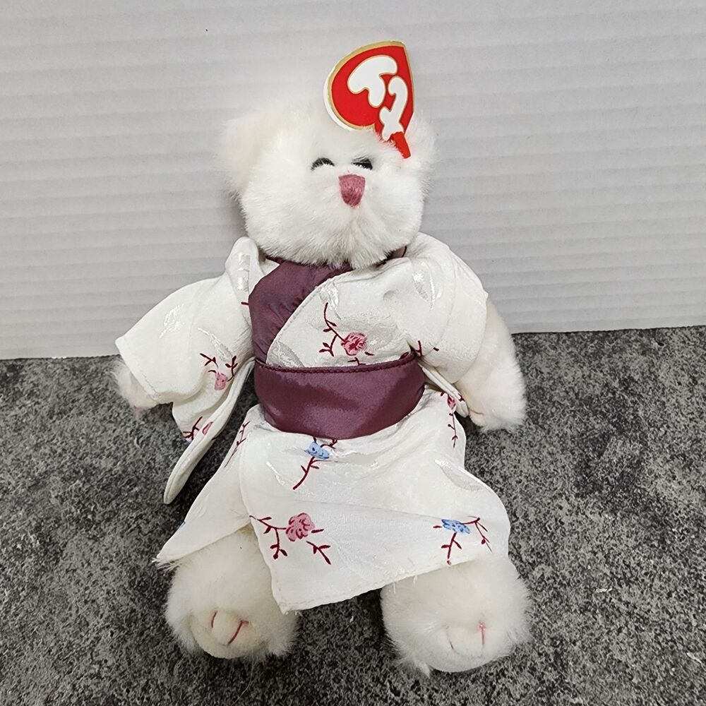 VTG Ty Attic Treasures Suki Bear in Kimono Floral Outfit